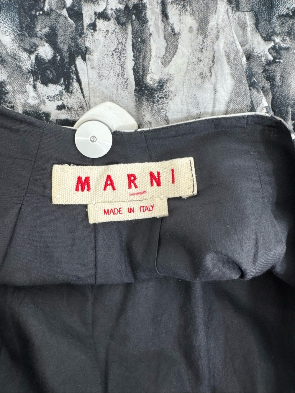 ⚙️ 3For$30 ⚙️ Marni Black and White Abstract A-Line Skirt - Picture 3 of 5